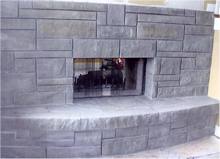 stone fireplace